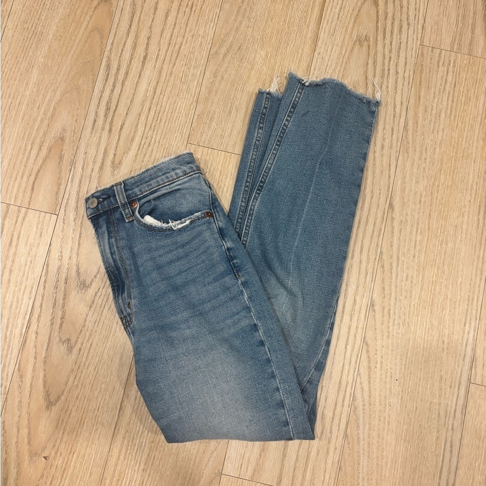 Abercrombie & Fitch Ankle Straight Jeans High Rise Jeans